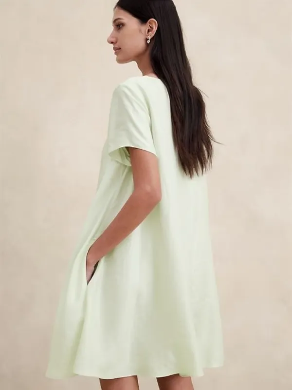 aurelia linen-blend mini dress Aurelia Linen-Blend Mini Dress