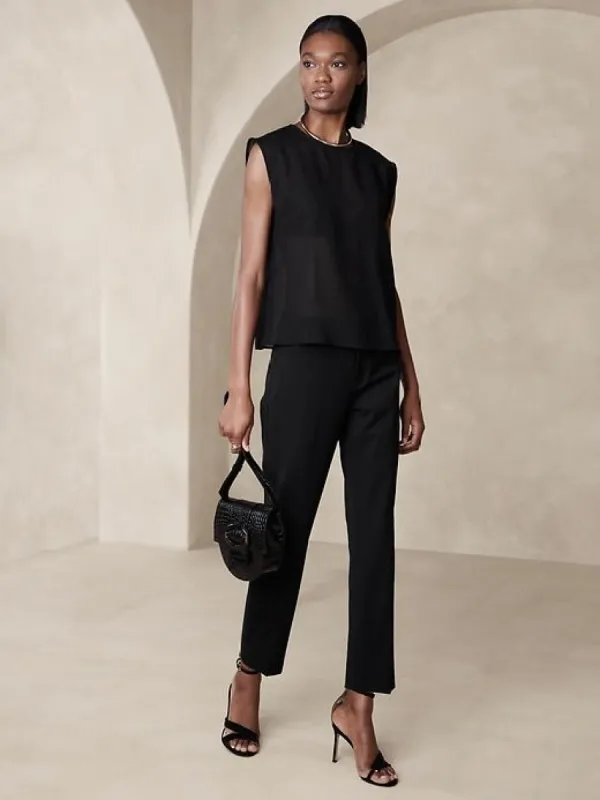 Siena Slim Italian Wool Ankle Pant sold by Banana Republic