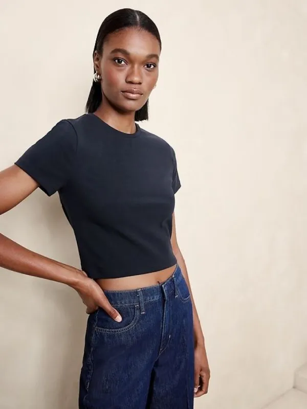 Refined Cropped T-Shirt sold by Banana Republic