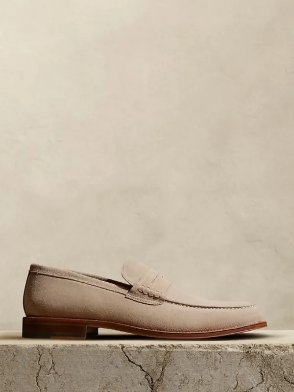 Asher Suede Penny Loafer made by Banana Republic