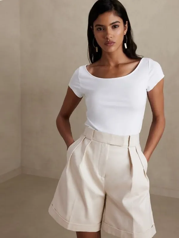 Refined Scoop-Neck T-Shirt sold by Banana Republic