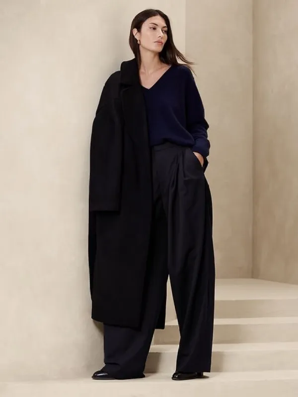 Siena Wide-Leg Italian Wool Pant sold by Banana Republic