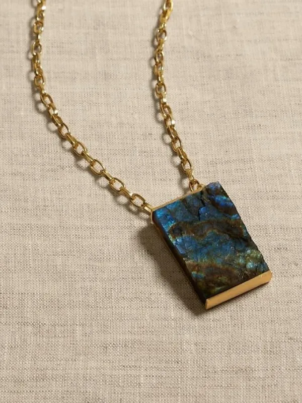 Labradorite Landscape Necklace | Aureus + Argent sold by Banana Republic