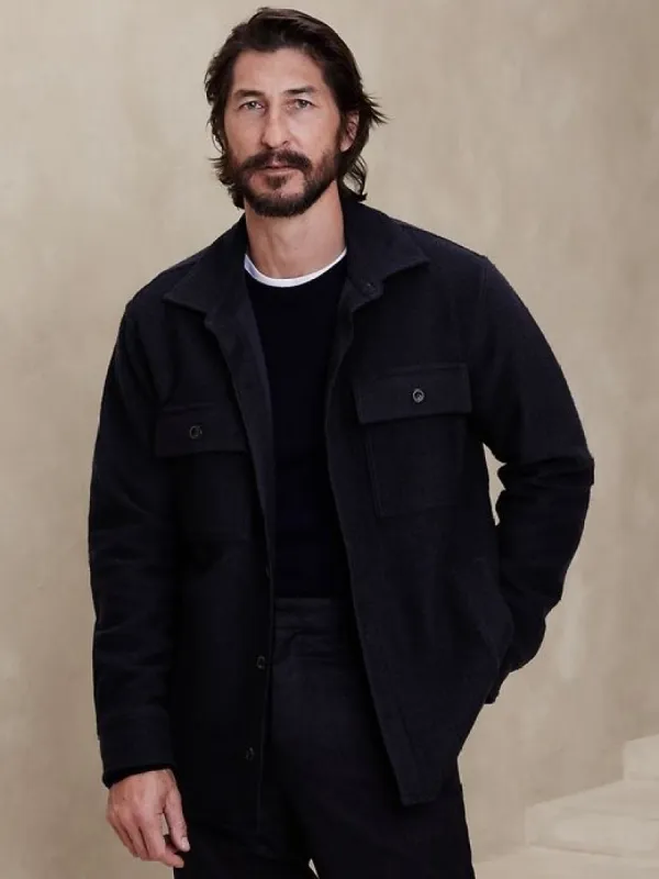 Tristan Bouclé Shirt Jacket sold by Banana Republic