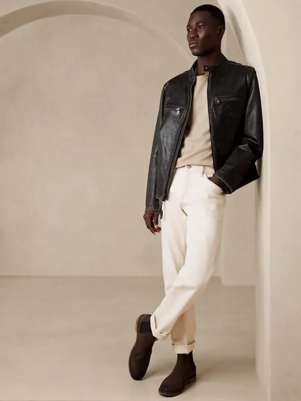 Leather Biker Jacket sold by Banana Republic