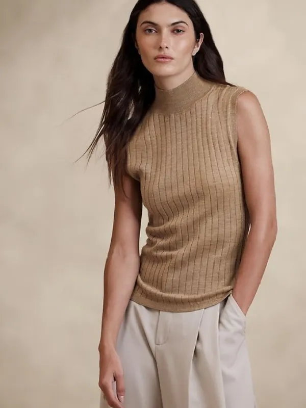 Nezha Merino Sweater Shell sold by Banana Republic