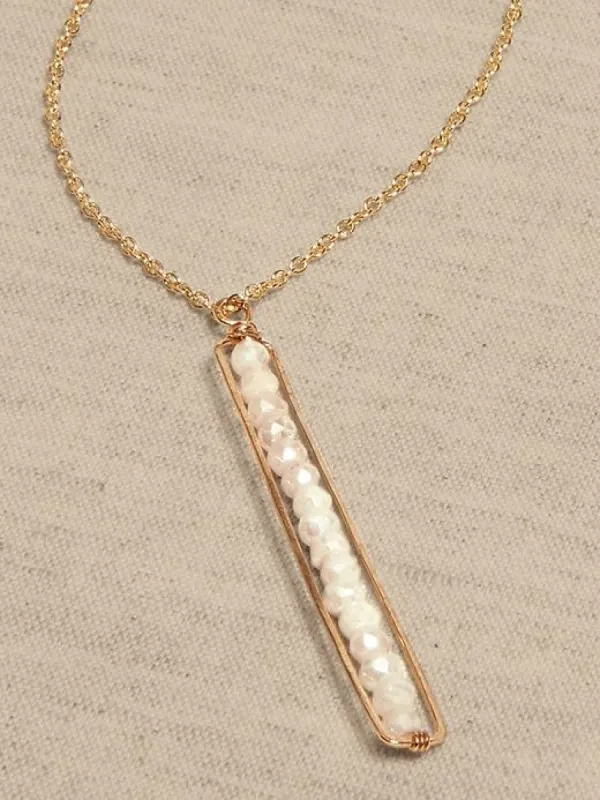 Delicate Peapod Pendant Necklace | Aureus + Argent sold by Banana Republic