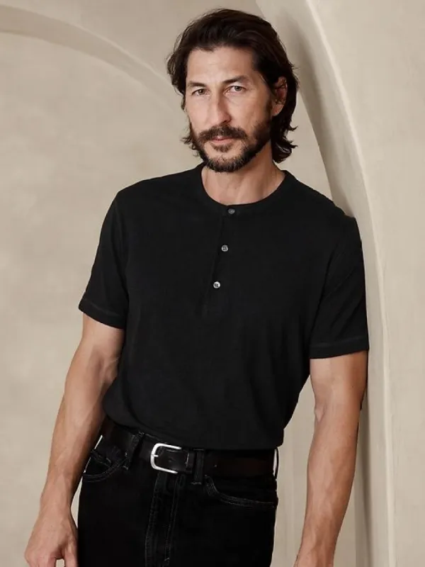 Soft Wash Henley T-Shirt sold by Banana Republic