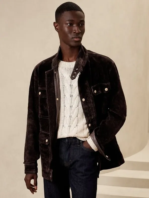 Heritage Suede Field Jacket sold by Banana Republic