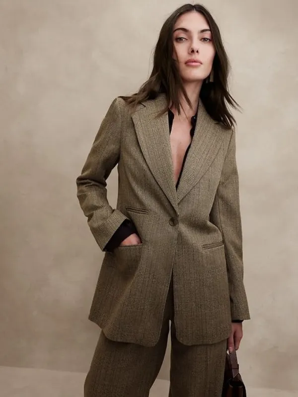 Lido Sculpted Italian Wool Blazer sold by Banana Republic