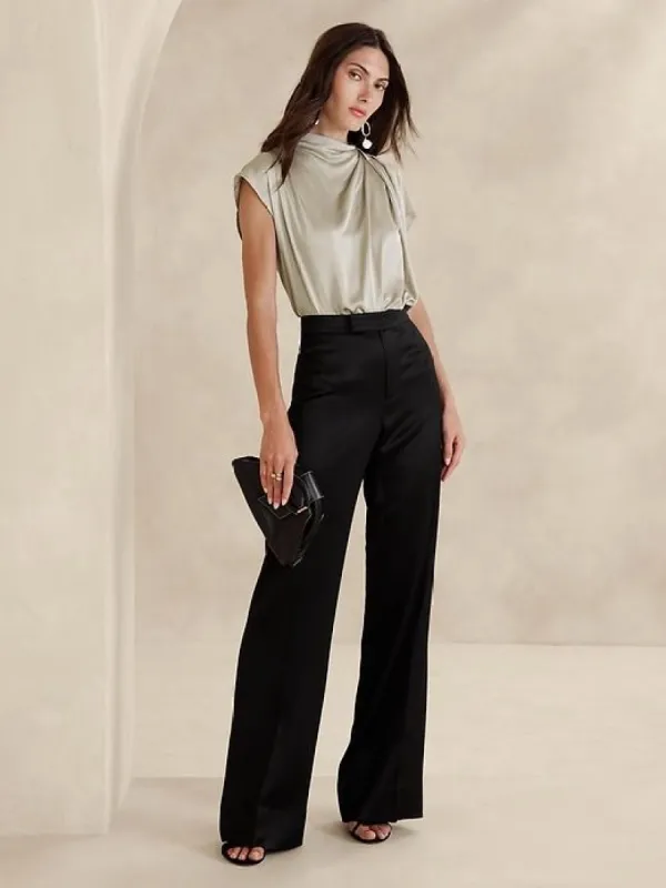 Bahari Satin Top sold by Banana Republic