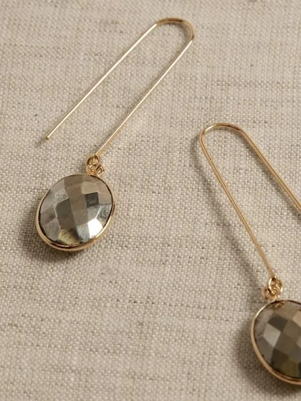 Pyrite Drop Earrings | Aureus + Argent sold by Banana Republic