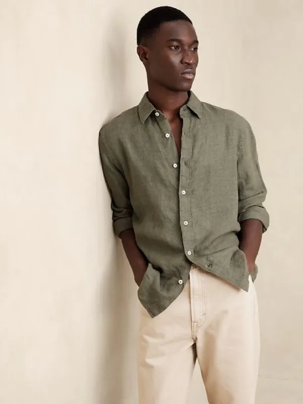 Slim-Fit Linen Shirt sold by GAP
