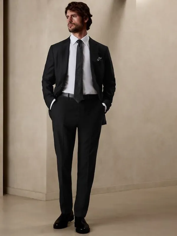 Signature Italian Hopsack Suit Pant sold by Banana Republic