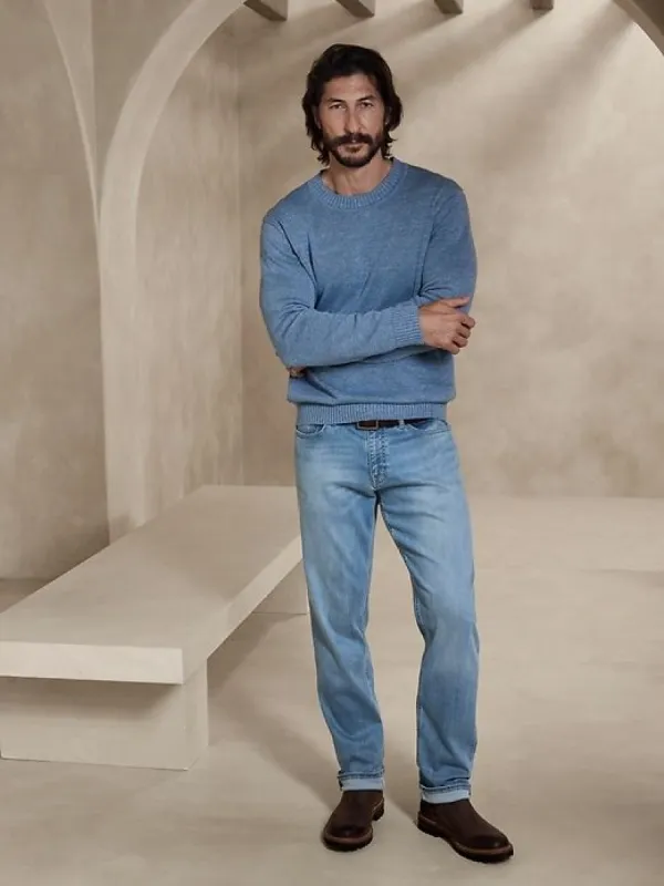 Straight Luxe Traveler Jean sold by Banana Republic