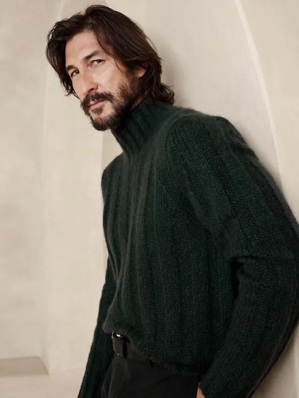 Alta Brushed Cashmere-Wool-Silk Sweater sold by Banana Republic