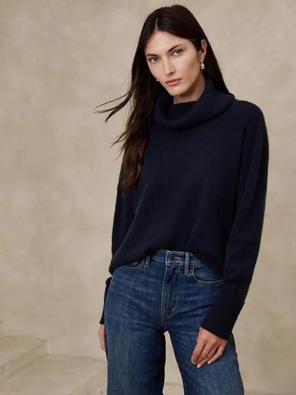 Astrid Boiled Cashmere Turtleneck Sweater sold by Banana Republic