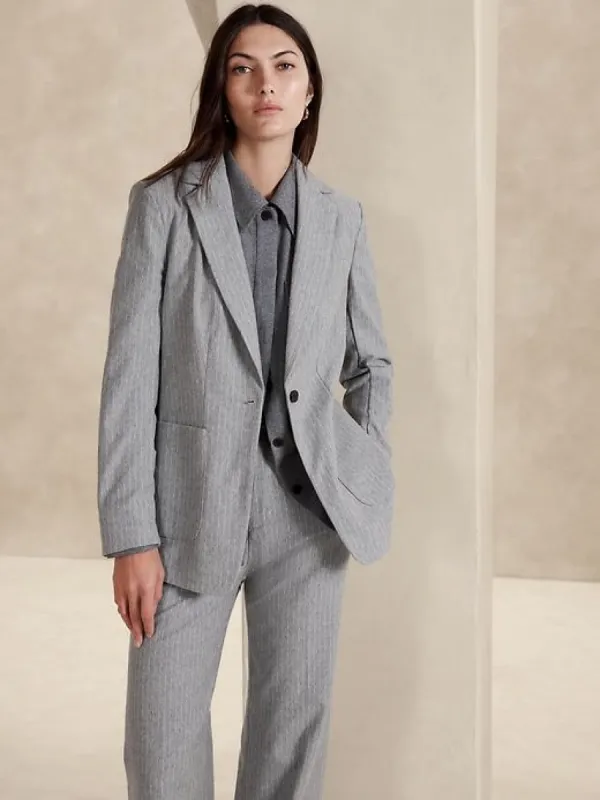 Georgina Italian Pinstripe Blazer sold by Banana Republic