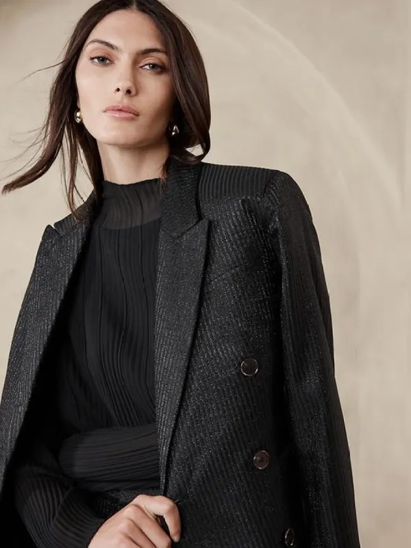 Luci Lurex Pinstripe Blazer sold by Banana Republic