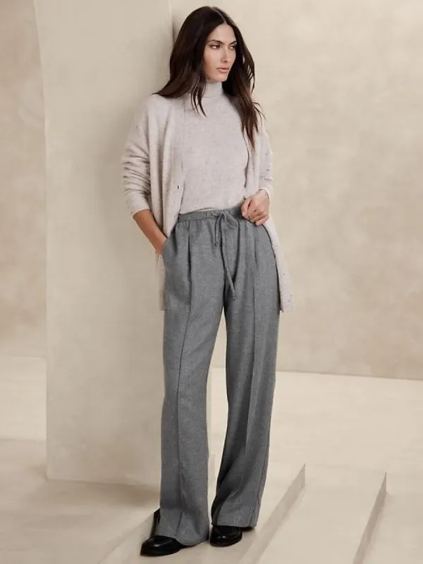 Arama Italian Flannel Wide-Leg Pant sold by Banana Republic