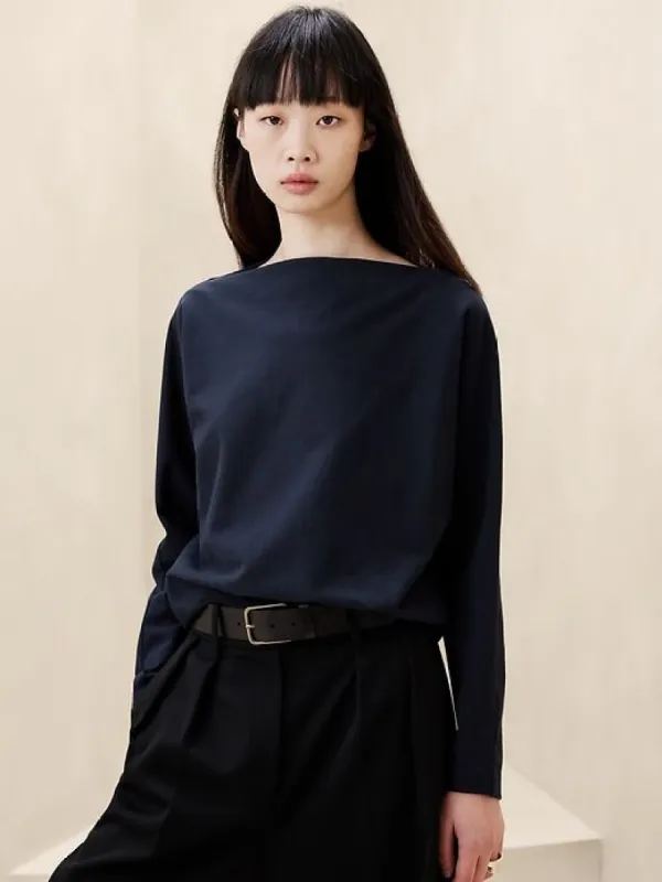 Heavy Cotton Dolman Top sold by Banana Republic