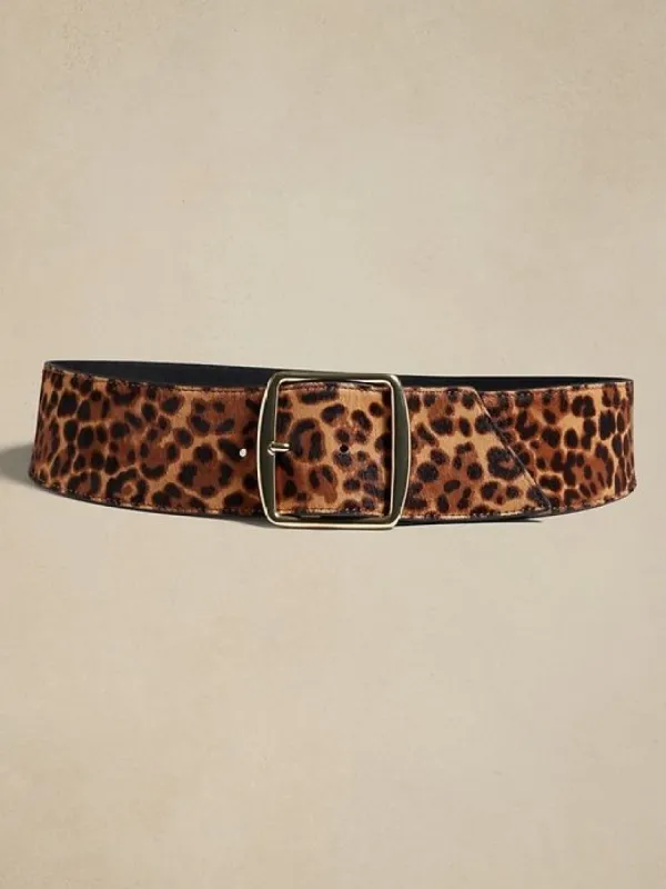 Baize Haircalf Leather Waist Belt sold by Banana Republic