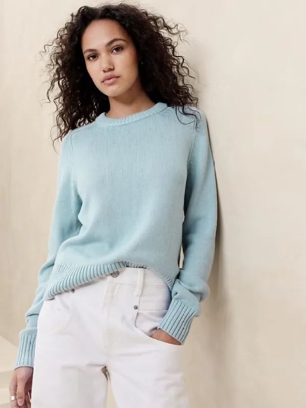 Demi Cotton-Silk Sweater sold by Banana Republic