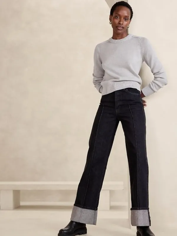 Demi Cotton-Silk Sweater sold by Banana Republic