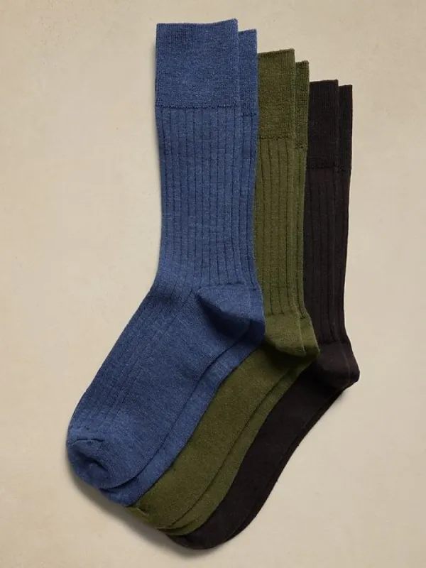 Breathe Merino Sock 3-Pack sold by Banana Republic