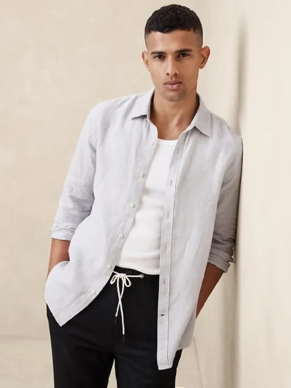 Slim Castello Linen Shirt sold by Banana Republic