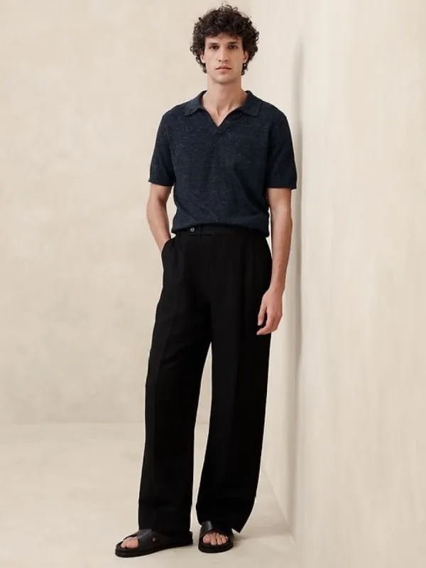 Giorgio Linen-Cotton Sweater Polo sold by Banana Republic