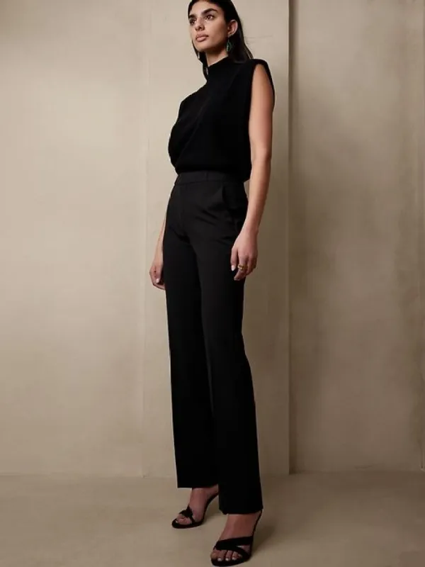 Logan Bootcut-Straight Wool-Blend Pant sold by Banana Republic