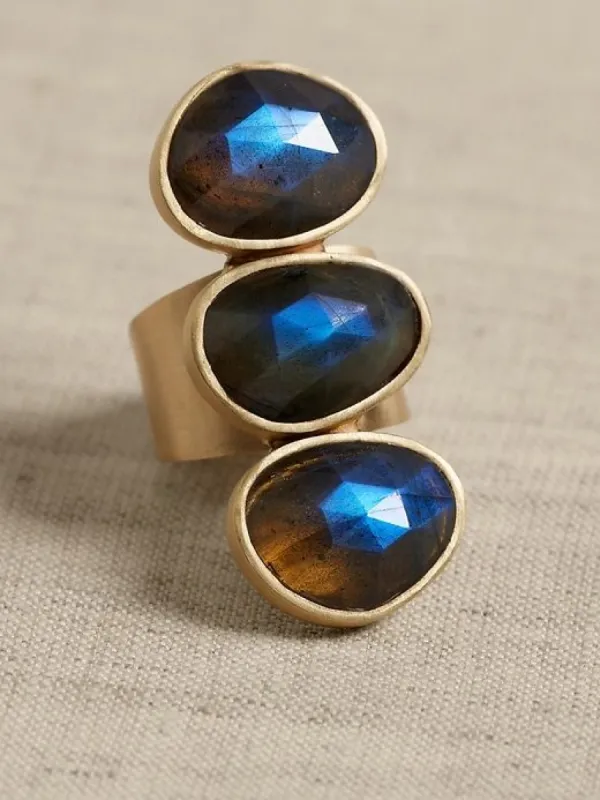 Triple-Labradorite Ring | Aureus + Argent sold by Banana Republic