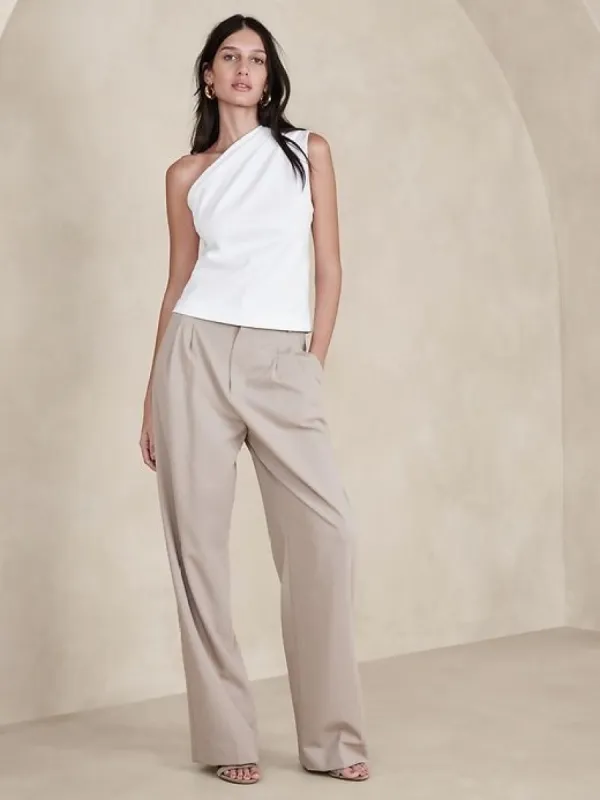 One-Shoulder Heavy Cotton Tank sold by Banana Republic