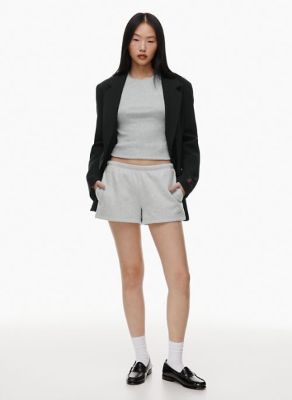cozy fleece boyfriend lo-rise mini short sold by Aritzia