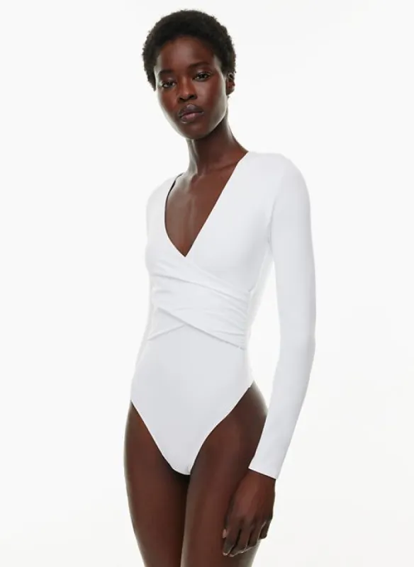contour wrap bodysuit sold by Aritzia
