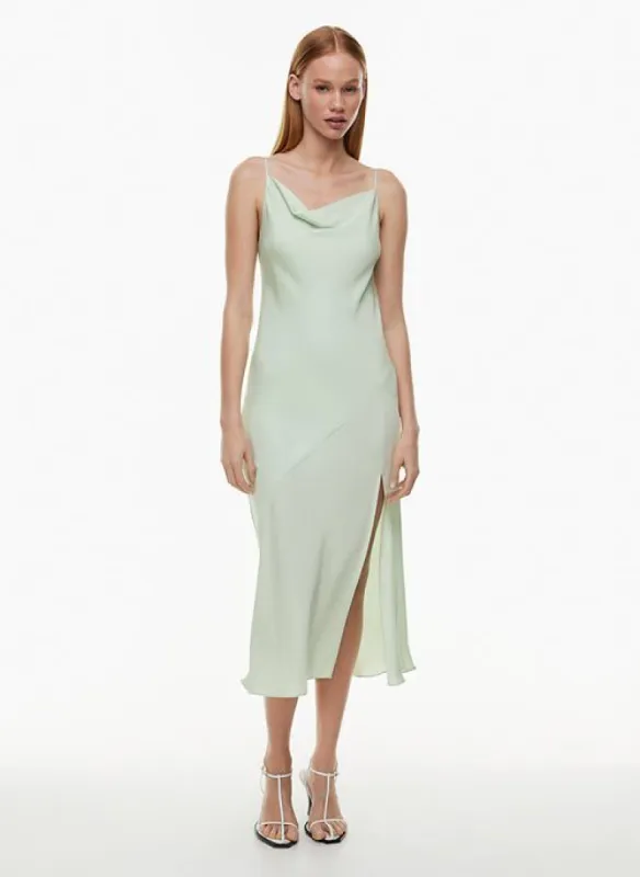 fonda satin dress sold by Aritzia