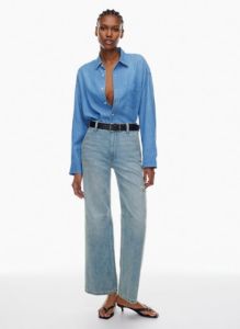 the 80s comfy denim shirt sold by Aritzia