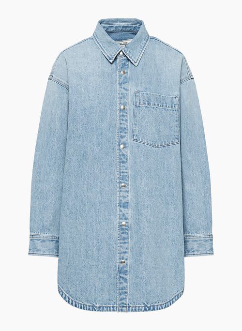 the maya denim dress sold by Aritzia