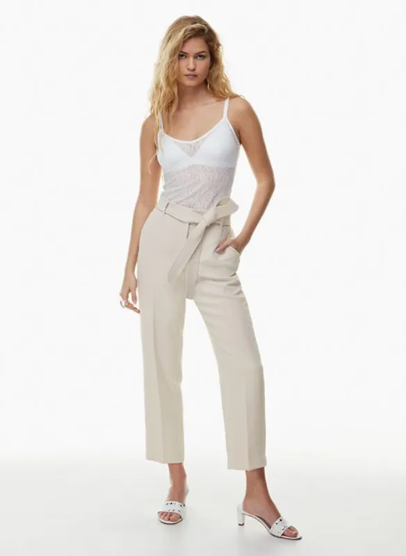 new tie front pant sold by Aritzia