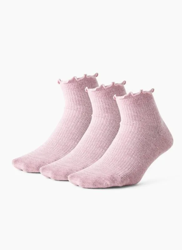 sugarplum ankle sock 3-pack sold by Aritzia