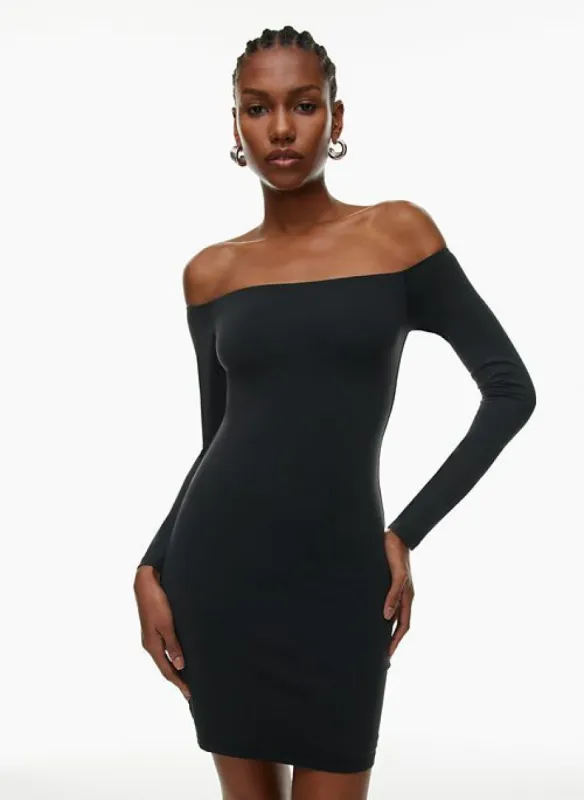contour off-shoulder longsleeve dress sold by Aritzia
