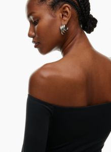 contour off-shoulder longsleeve dress sold by Aritzia