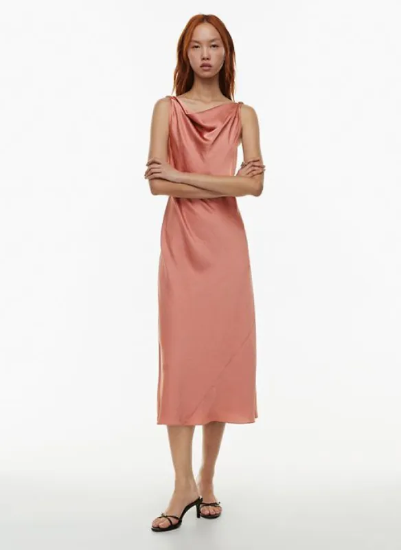 new goddess satin dress sold by Aritzia