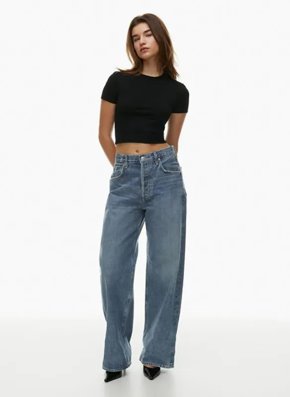 ayla baggy cuffed jean sold by Aritzia