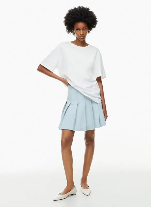 perspective mini denim skirt sold by Aritzia