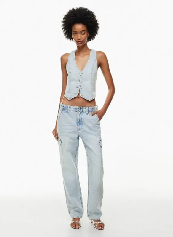 the 90s edie lo-rise cargo jean sold by Aritzia
