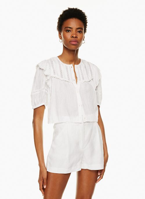 Wilfred Women's Marquetry Blouse in White size Large sold by Aritzia product image thumbnail 5