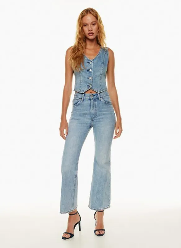 the marlene 60s high rise flare sold by Aritzia