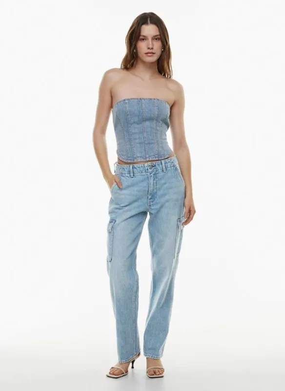 the 90s edie lo-rise cargo jean sold by Aritzia